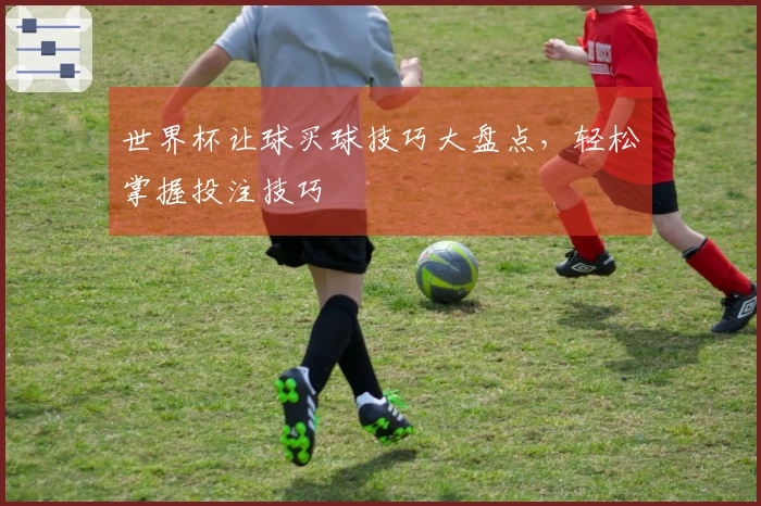 世界杯让球买球技巧大盘点，轻松掌握投注技巧